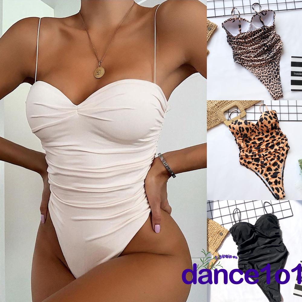 ➹-Women Lingerie One-Piece Swimwear High Cut Leotard Thong Bodysuit Sheer Bikini
