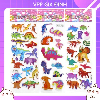 Nhãn Dán Sticker Trang Trí Hoạt Hình Khủng Long