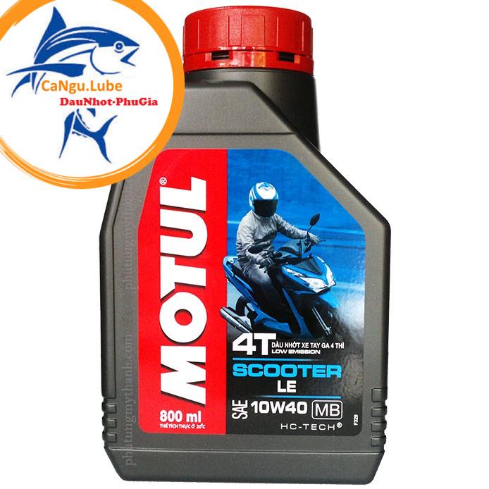 [FREE phễu rót]NHỚT XE MÁY TAY GA MOTUL SCOOTER LE 10W40 800ml, nhớt xe ga motul LE 10W40 chai 800ml giá rẻ