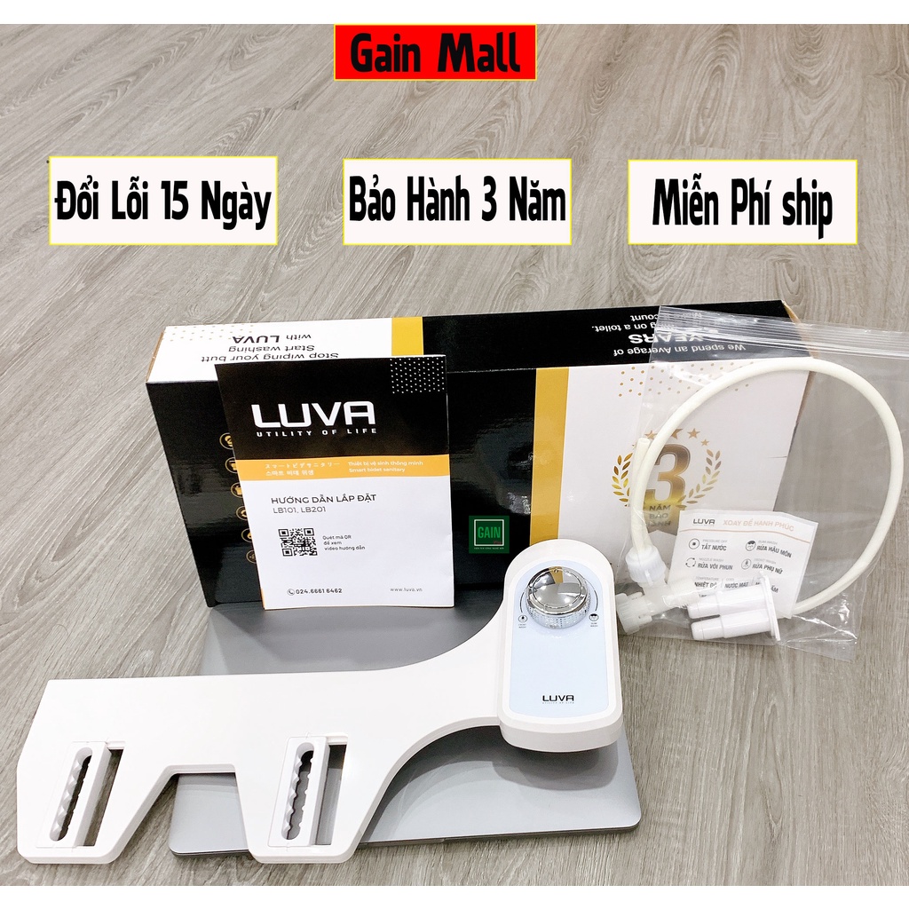 (2 vòi rửa) Vòi rửa, xịt vệ sinh thông minh Luva Bidet LB101/LB201, Chính Hãng, BH 3 Năm,1 Đổi 1 Trong 10 Ngày