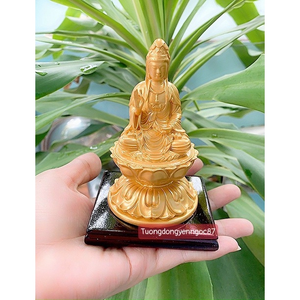 Tượng Phật bà quan âm đế gỗ cao 11 cm