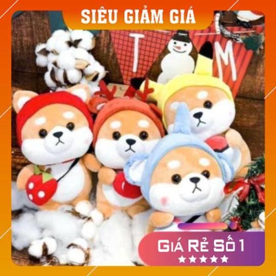 Gấu bông gối ôm chú chó Shiba Cosplay đáng yêu