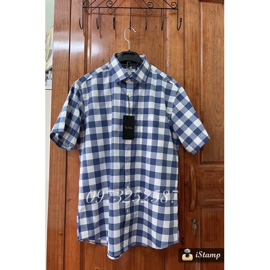 sơ mi cộc tay Regular fit nhà Pierre Car hàn