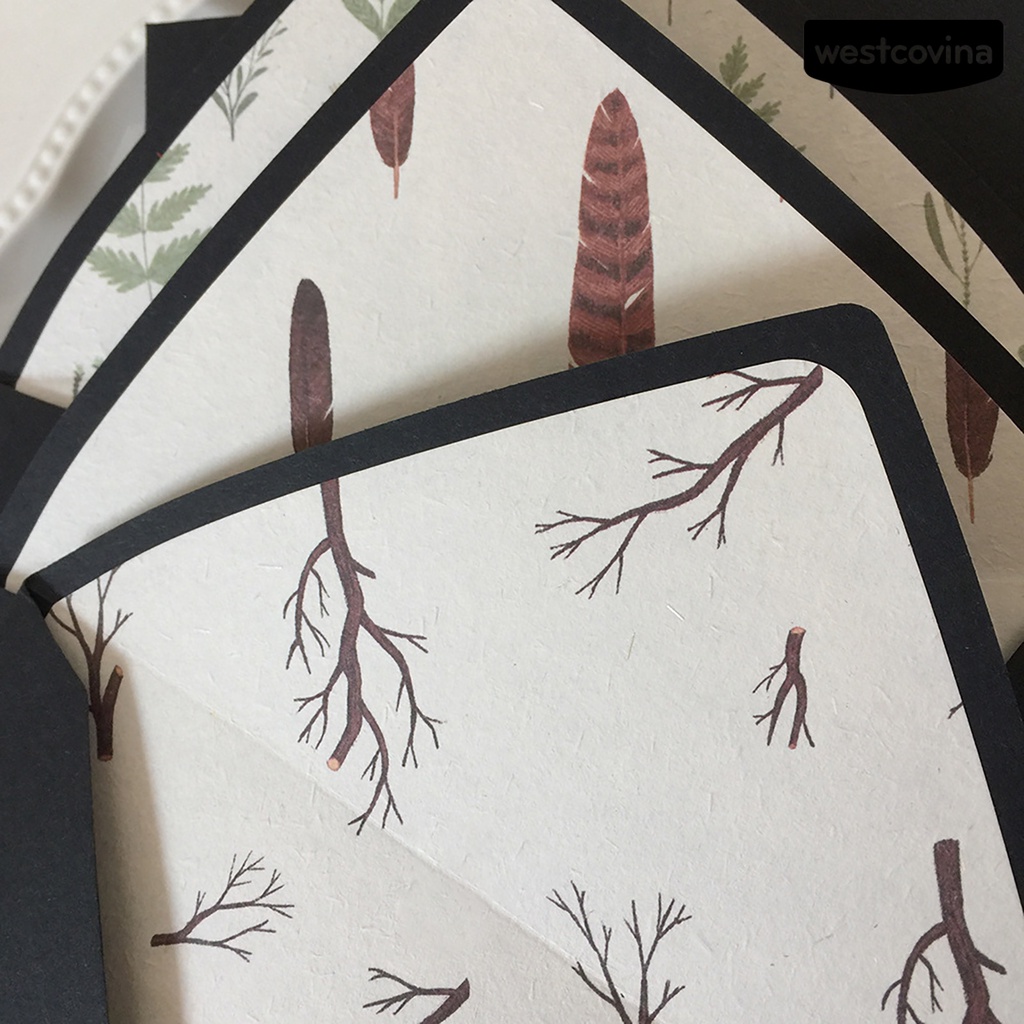 [Hot]✍Phong Bì Mini Màu Đen Hình Cây Cối Cổ Điển Dành Cho Bữa Tiệc