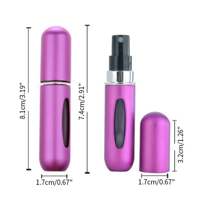 Refillable Portable Mini Perfume Bottle&Traveler Aluminum Spray Atomizer 5ml