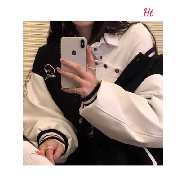 Áo Bomber nỉ phối tay MEIR H26