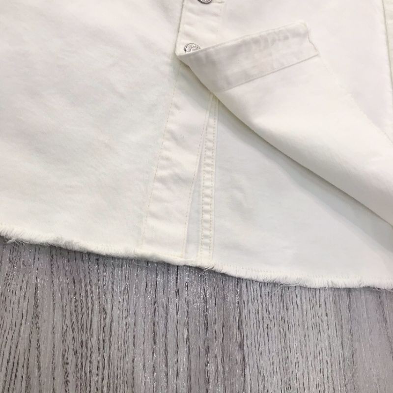 chân váy jean dáng dài xẻ trước,chân váy bò đen trắng cạp cao tôn dáng, vải co giãn 4 chiều | BigBuy360 - bigbuy360.vn