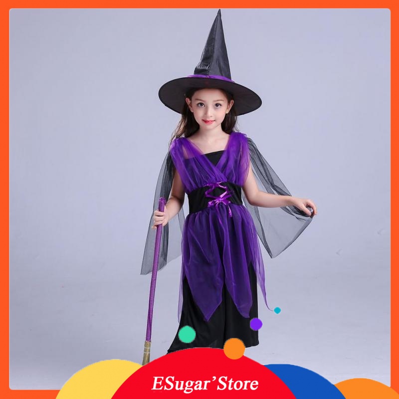 Bộ Trang Phục Hóa Trang Ma Cà Rồng halloween Dành Cho Bé Gái