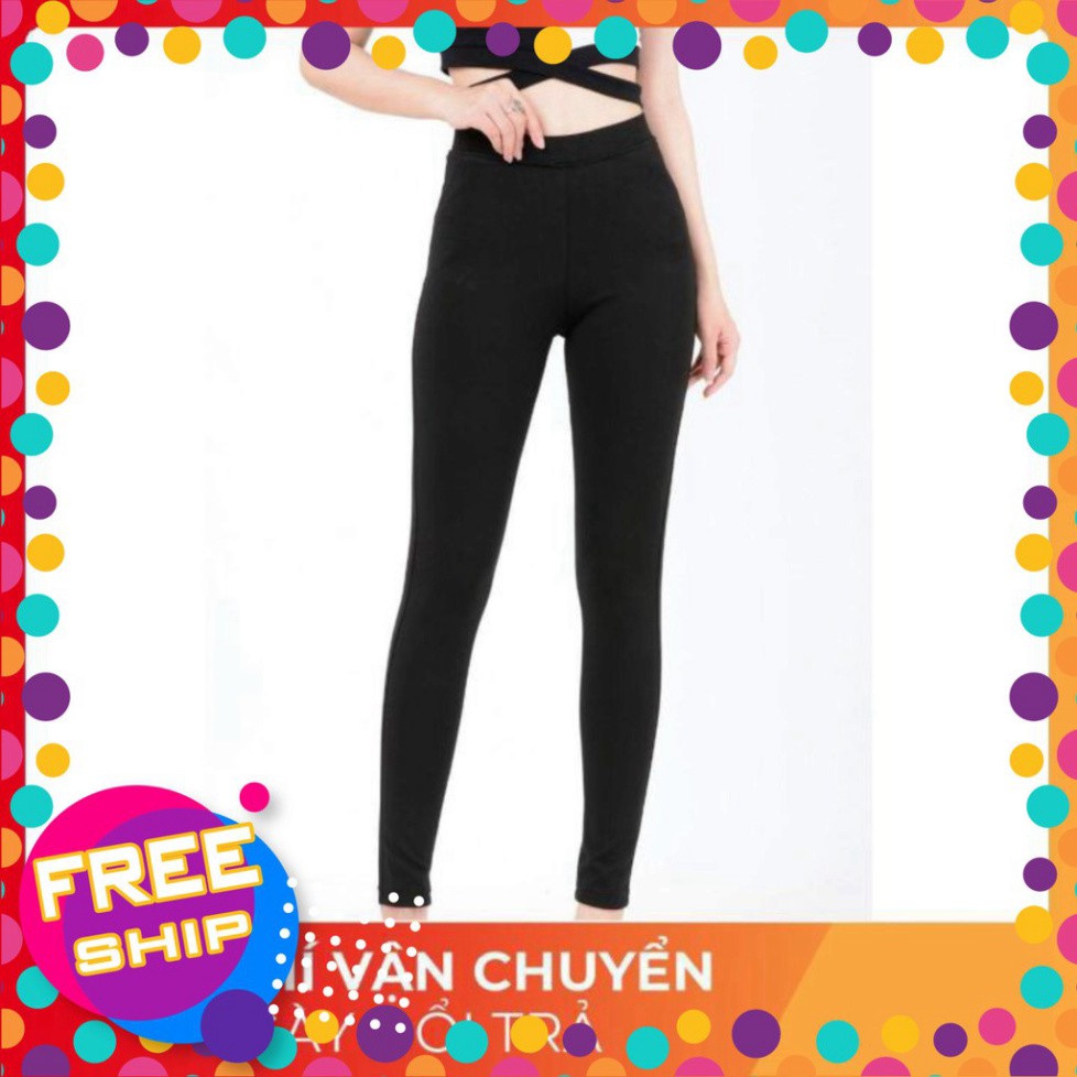 Quần Legging Nâng Mông Ôm Dáng Cạp Cao Chất Vải Dày Dặn Siêu Mềm Mịn