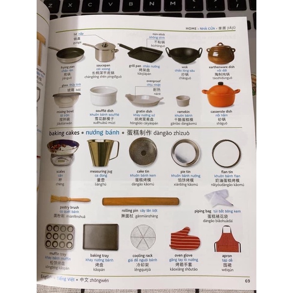 Sách-Visual English Vietnamese Chinese Trilingual Dictionary