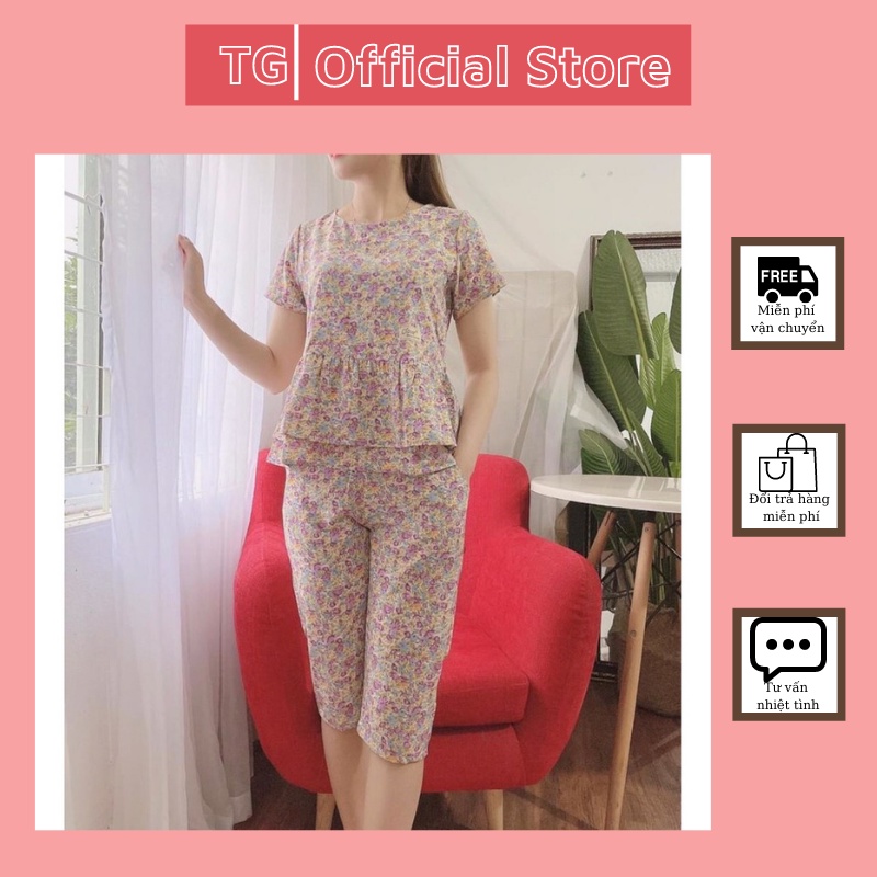 Lửng lụa bèo 2 tầng, bộ mặc nhà nữ, chất mềm mát, thấm hút mồ hôi