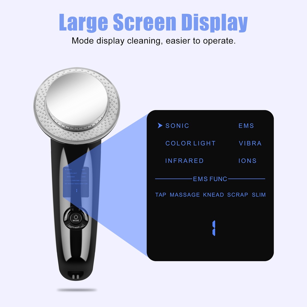 Máy Massage Cơ Thể Bằng Sóng Siêu Âm 6 Trong 1 Có Đèn LED