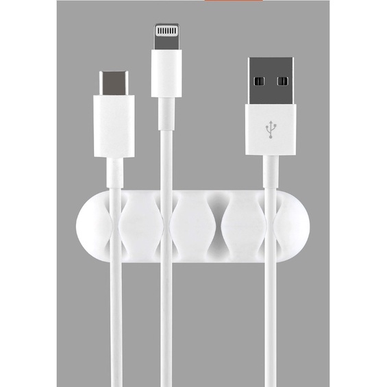 Kẹp dây điện cố định sắp gọn dây cáp sạc nẹp chống rối silicon 3 lỗ TYH69