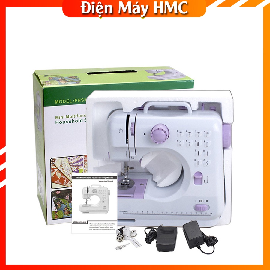 Máy May Mini Gia Đình UFR 705 [Sản Phẩm Tiêu Biểu] Máy Khâu Mini Gia Đình 12 Đường May, Có Vắt Sổ FAMAHA