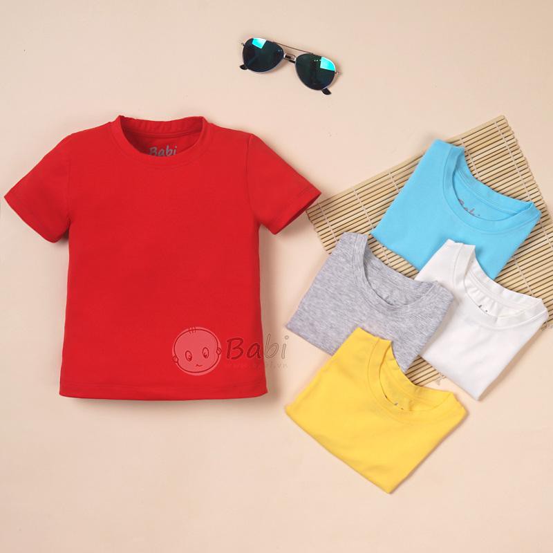 combo 5 áo thun trơn đủ màu cho bé  vải cotton