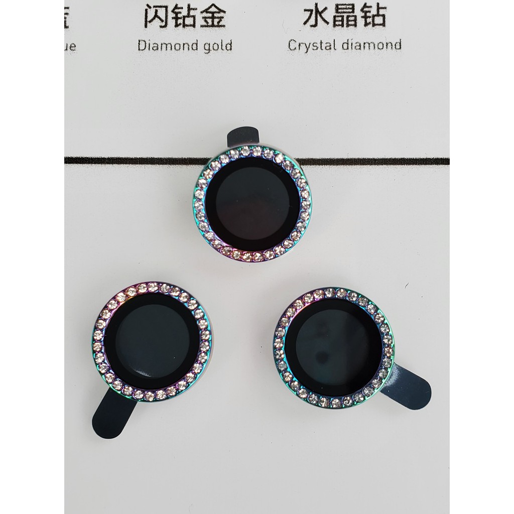 🌟IPHONE 11 / 12 🌟Bộ 3 dán mắt camera Kim cương đính đá iPhone 11 /  12  13 / mini / pro / max   Titan Cực Sang Trọng