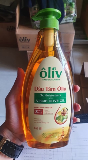 Dầu tắm Oliu x3 cấp ẩm 650ml | BigBuy360 - bigbuy360.vn