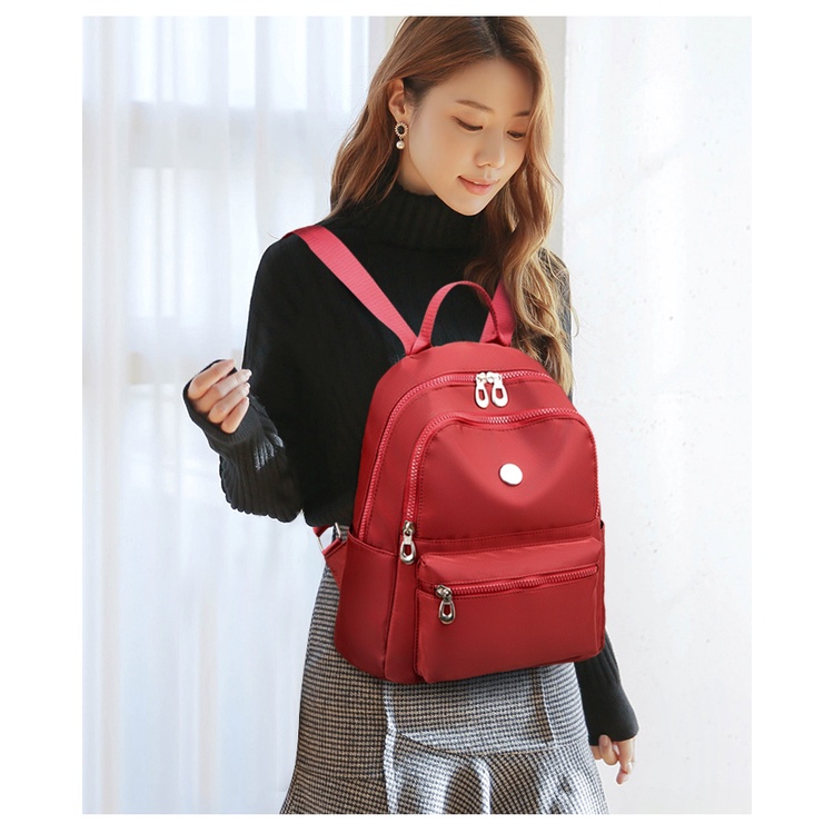 Ba Lô Vải Oxford Sức Chứa Lớn Thời Trang Phong Cách Hàn Quốc Mới Cho Nữ