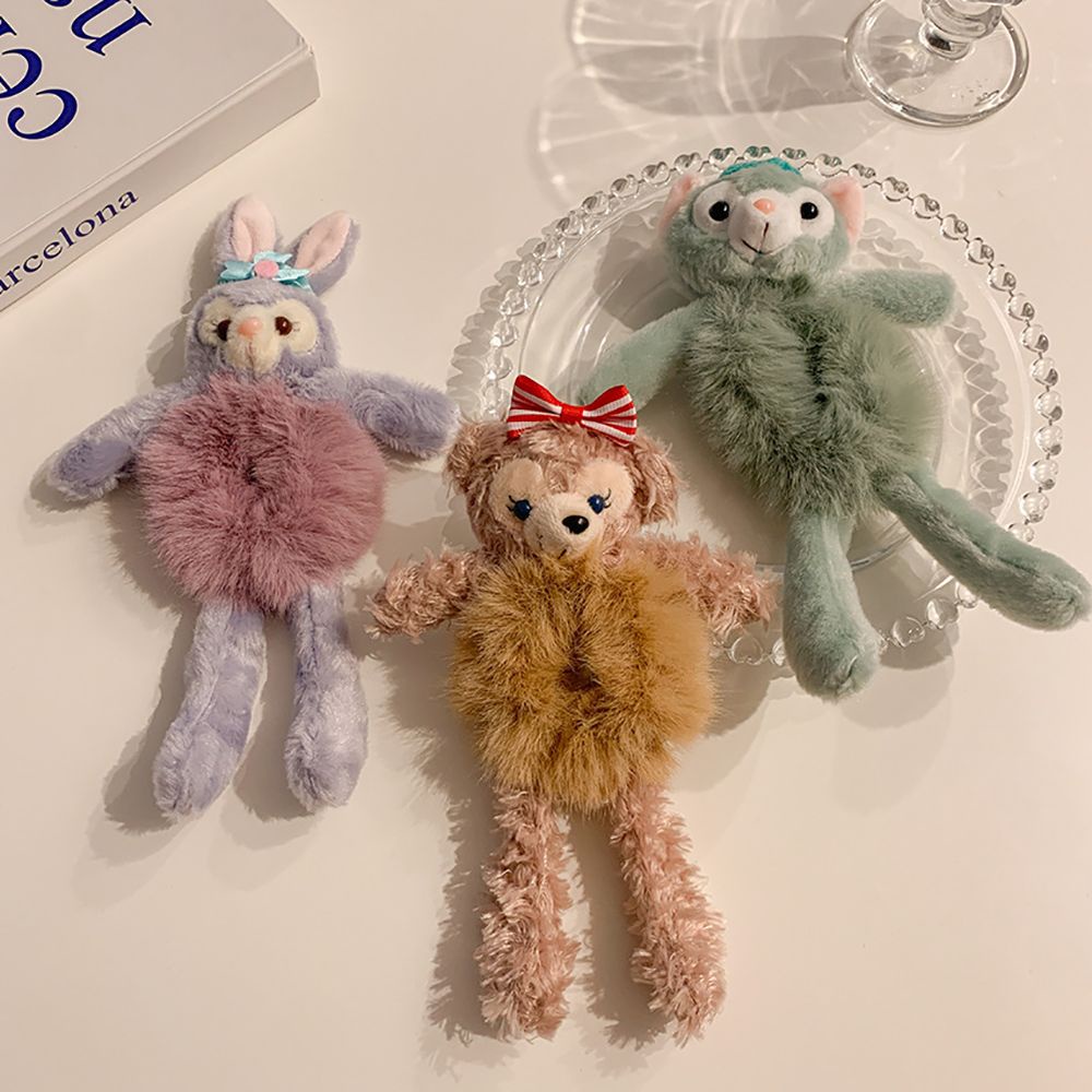 Dây buộc tóc bằng vải cotton hình thỏ / gấu hoạt hình phong cách Hàn Quốc cho nữ nhiều màu tùy chọn