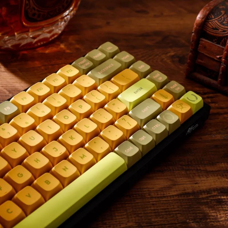 Keycap cho bàn phím cơ profile XDA hỗ trợ layout MacOs - mẫu Golden Wheat