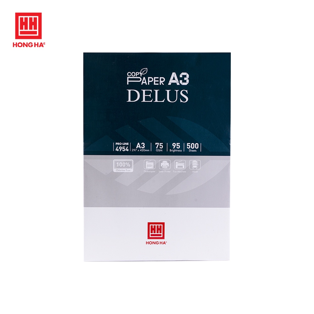 Giấy in A3 Delus Hồng Hà 75gsm 4954