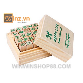 Bộ con dấu Happy Life - Winz.vn