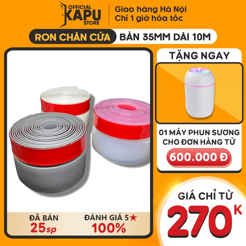 Combo 10 mét ron Loại Cải Tiến dán chân cửa rộng 35mm