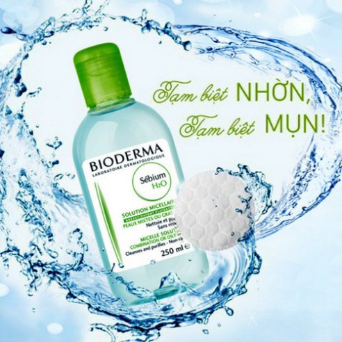 [CHÍNH HÃNG] Bioderma Nước tẩy trang cho da hỗn hợp, da nhờn SEBIUM H2O 250ml