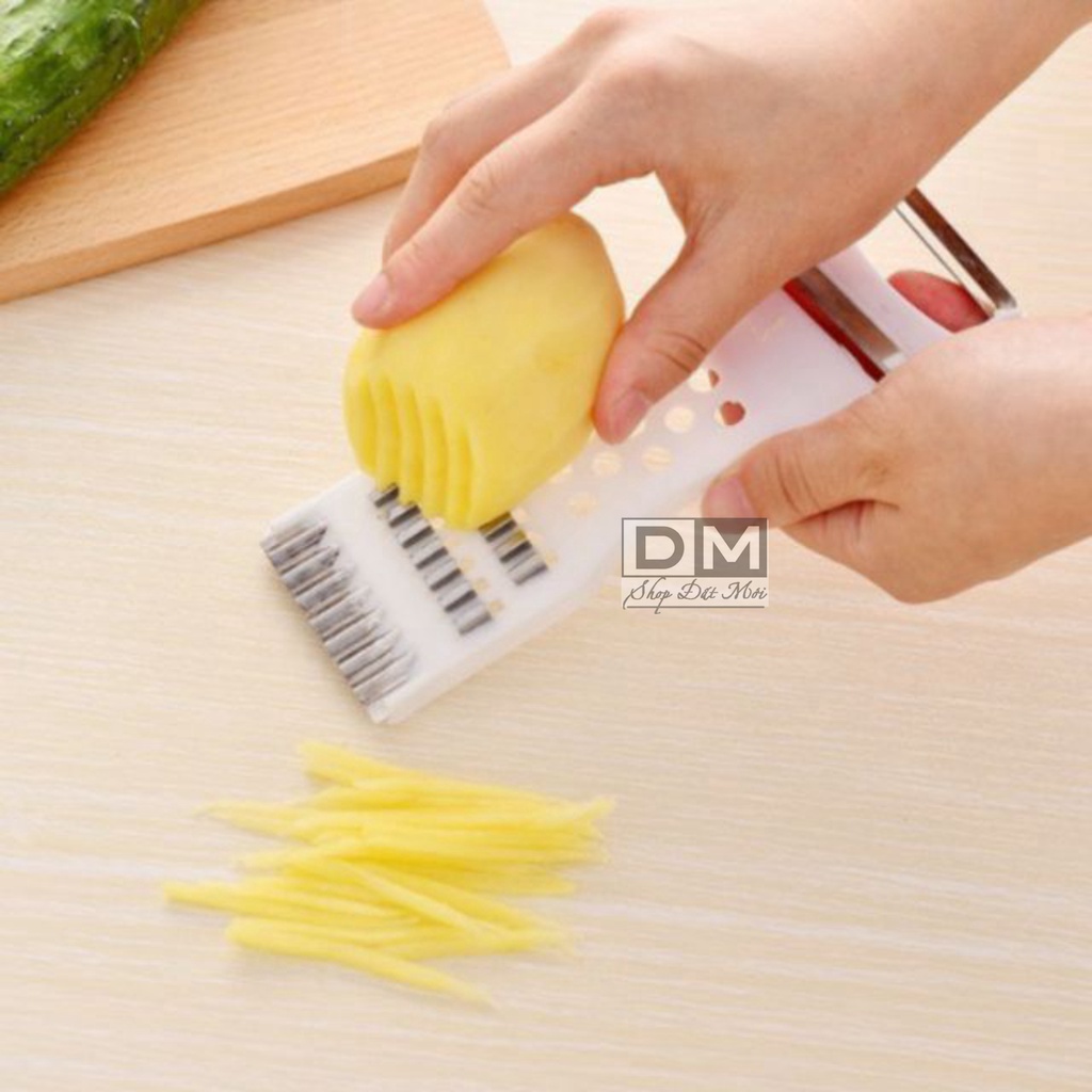 (𝗚𝗶𝗮́ 𝗦𝗶̉) Dụng cụ cắt - bào - thái sợi rau củ quả bằng nhựa trắng (hộp xanh)