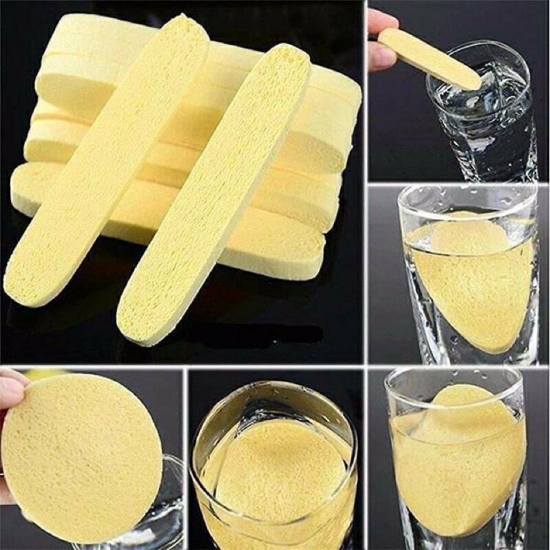 Sét 12Miếng ❤𝑭𝒓𝒆𝒆𝒔𝒉𝒊𝒑❤Bông Mút Nở Rửa Mặt Chivey