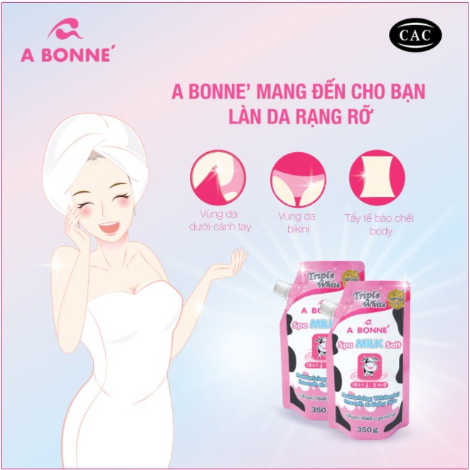 Muối Tắm Sữa Tẩy Tế Bào Chết A Bonné Spa Milk Salt [Chính hãng]