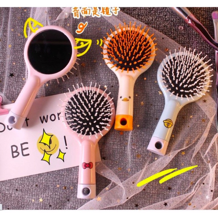Lược chải tóc kèm gương🍀FREESHIP🍀Lược gỡ rối tóc massage