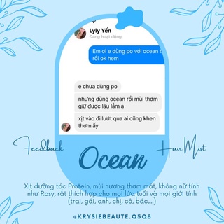 XỊT DƯỠNG TÓC OCEAN (protein hạt diêm mạch) _ Ocean Hair Mist