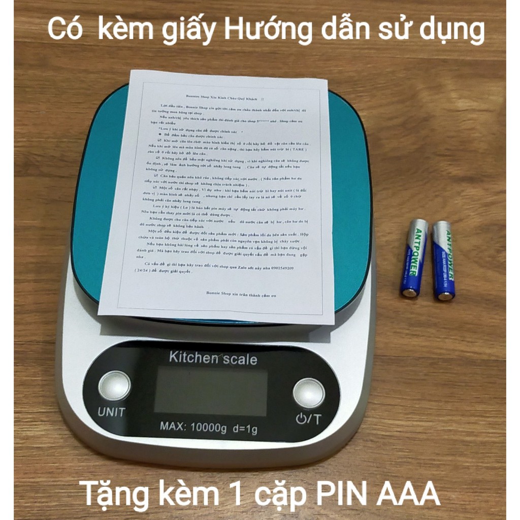 Cân Điện Tử Nhà Bếp mini 10kg & 3kg & 5kg ( Bảo Hành 12 Tháng ) .