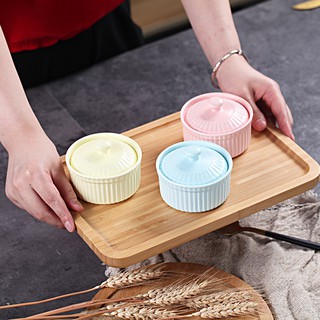 Bát ăn dặm tròn ramekin có nắp