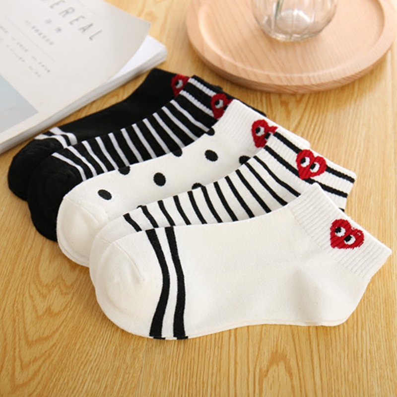 Đôi Tất Cotton Ngắn Màu Trơn Trang Trí Nơ Buộc Xinh Xắn Cho Nữ | BigBuy360 - bigbuy360.vn