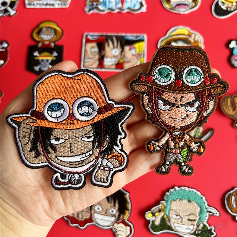 ♚ One Miếng Dán Ủi Lên Tường Hình Người Hâm Mộ ♚ 1 Sticker Ủi Thêu Hình Nhân Vật Anime Luffy Chopper Ace Law Zoro