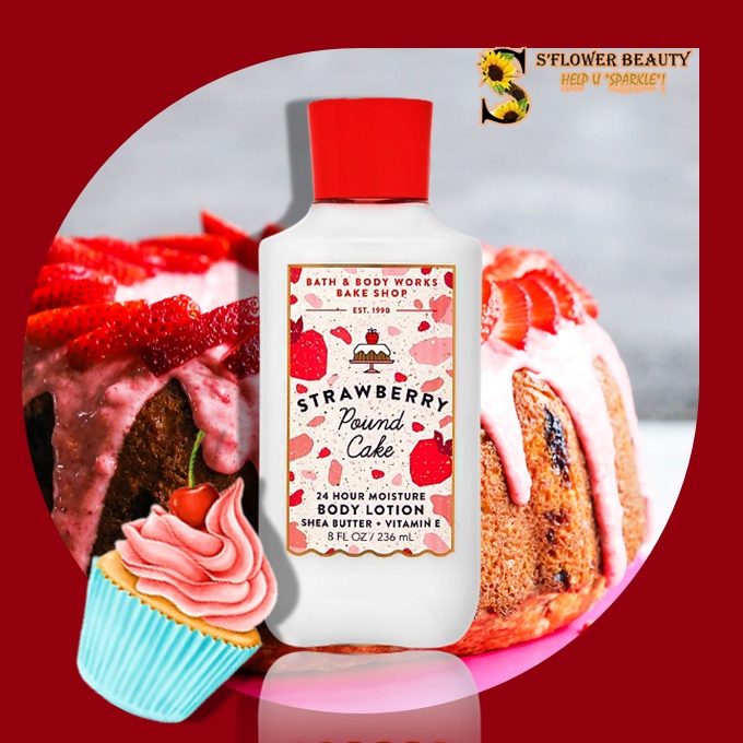 Sữa Dưỡng Thể Lưu Hương Bath &amp; Body Works - Chocolate Covered Cherry | Raspberry Jam Donut | Strawberry Pound Cake