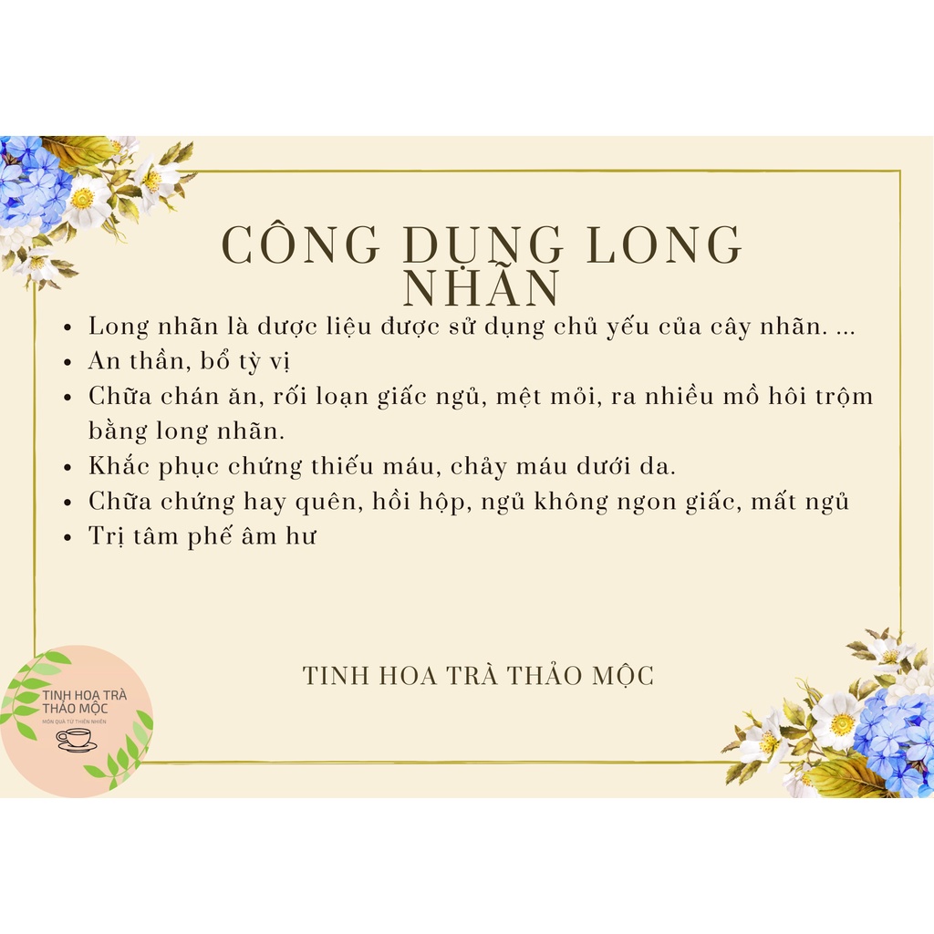 Long nhãn sấy khô hưng yên 100 gram Tinh Hoa Trà Thảo Mộc Món Qùa Từ Thiên Nhiên