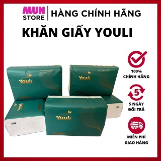 Khăn giấy khô Youli chất lượng tốt (Kích thước 1 bịch: 140mm x 180mm x 3 lớp x 110 tờ)