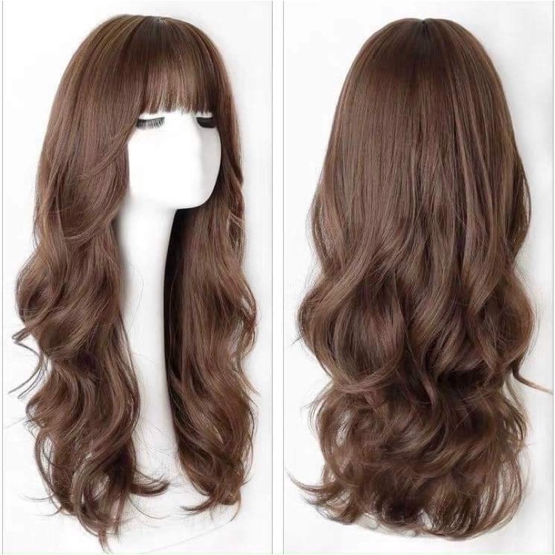 Tóc giả cao cấp xoăn cao❤️freeship 50k- tặng lưới chùm tóc- hình thật
