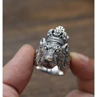 LION Nhẫn Nam Hình Vua Sư Tử Phong Cách Punk