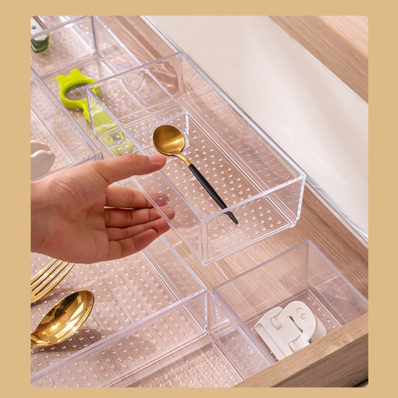 Hộp Đựng Đồ Trang Điểm Chia Ngăn Bằng Nhựa Tiện Dụng