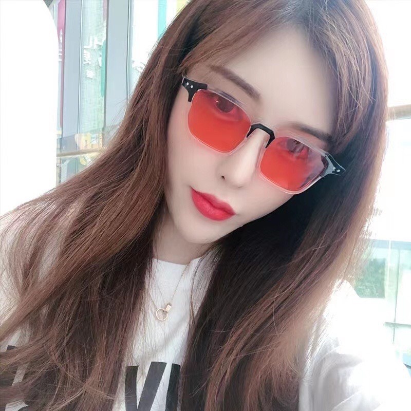 Mắt Kính Mát Unisex Thời Trang Hàn Quốc Phong Cách Retro Chống Tia UV