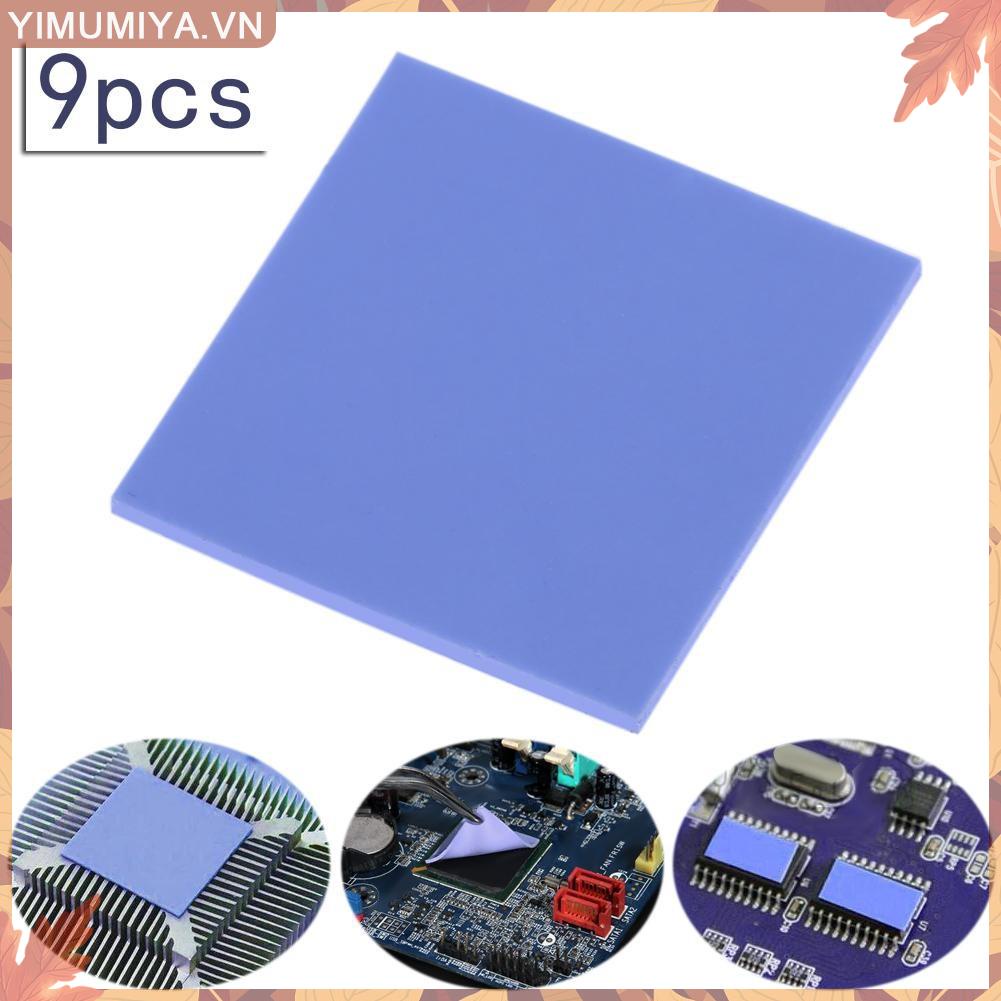 Set 9 miếng đệm silicon cho bộ phận tản nhiệt máy tính kích thước 30x30x2mm
