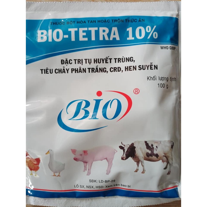 [ĐT] BIO TETRA 10% gói 100g cho gà vịt Bổ sung vitamin và dinh dưỡng