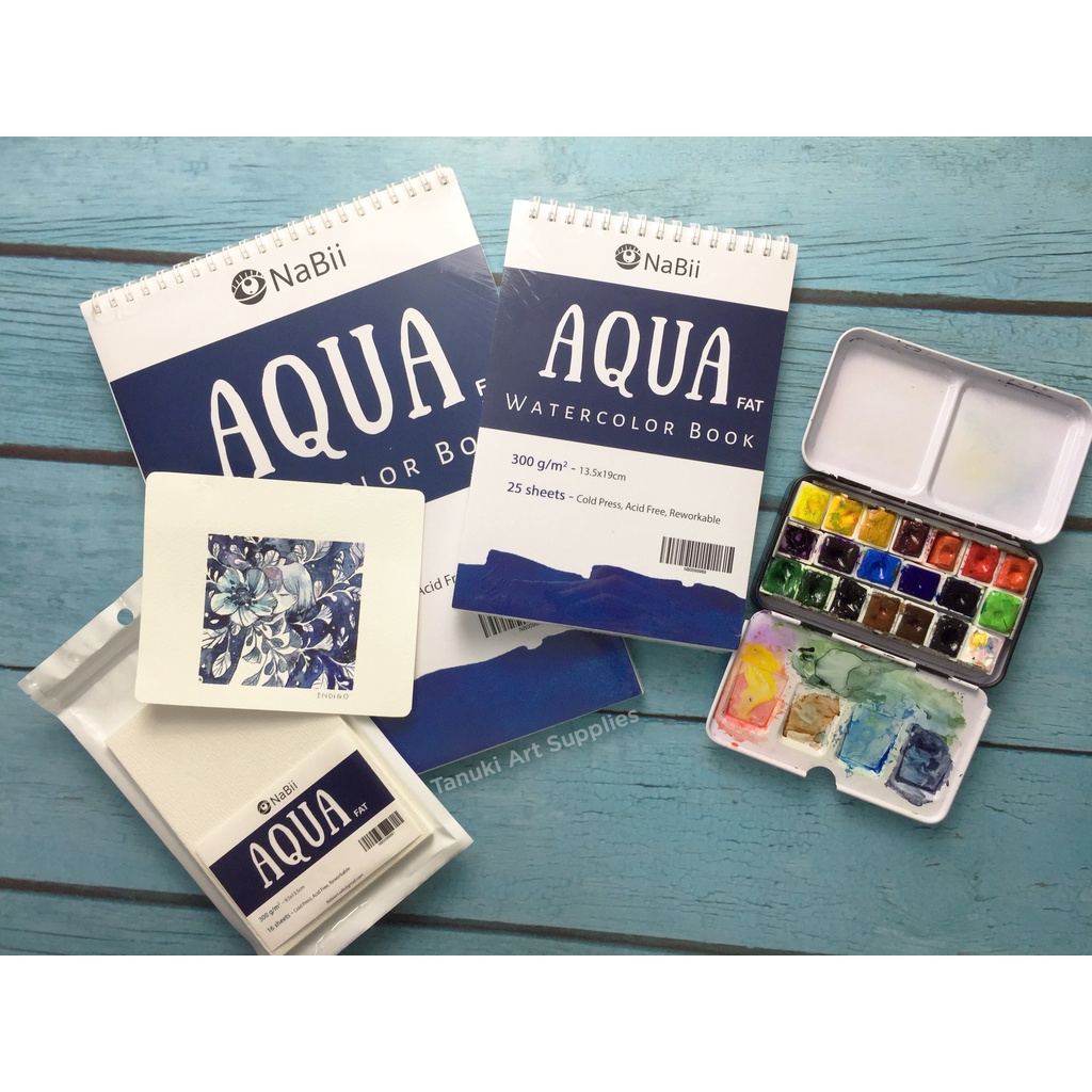 Sổ màu nước Nabii Aqua Fat gáy xoắn .