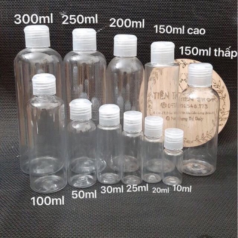 Chai nhựa Pet nắp bật 150ml-200ml-250ml-300ml