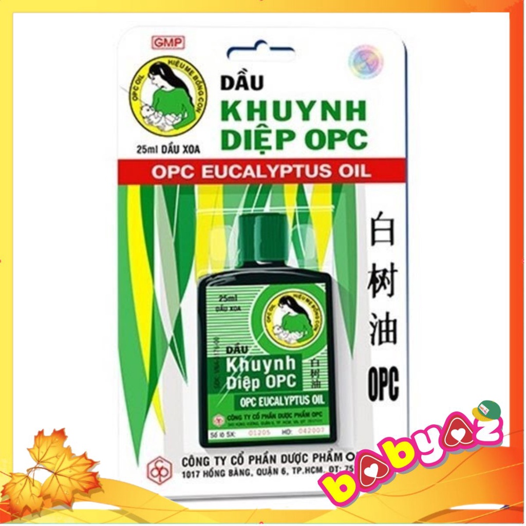 Dầu Khuynh Diệp OPC Chai 25ml, Nước Dầu Màu Xanh