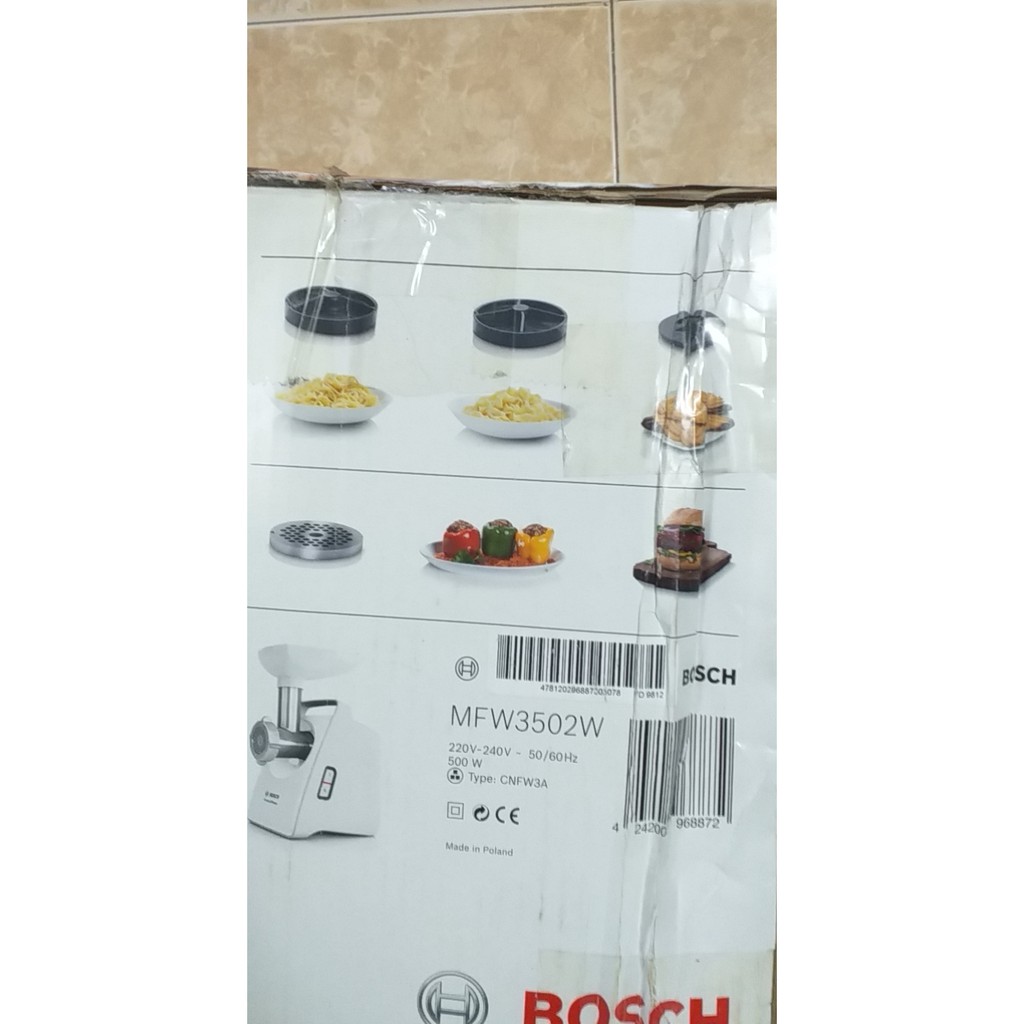 MÁY XAY THỊT, LÀM BÚN MỲ, LÀM BÁNH BOSCH MFW3502W